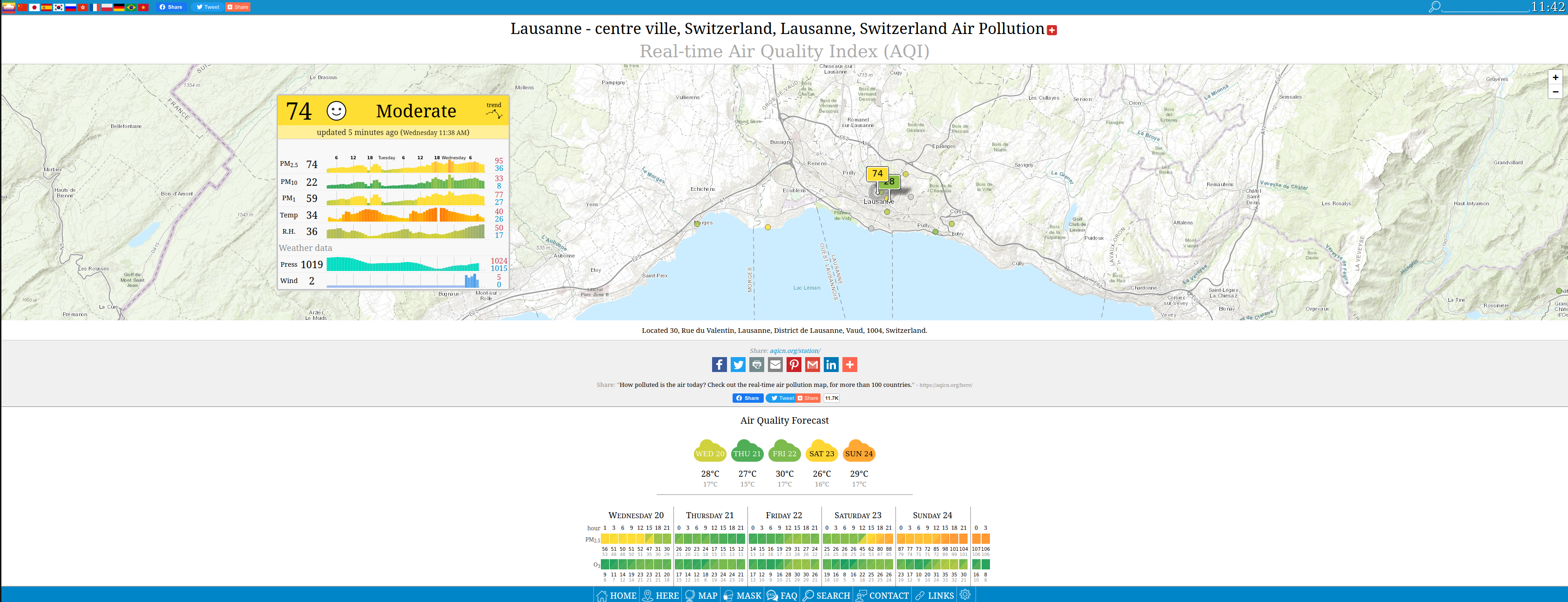 World Air Quality Index project